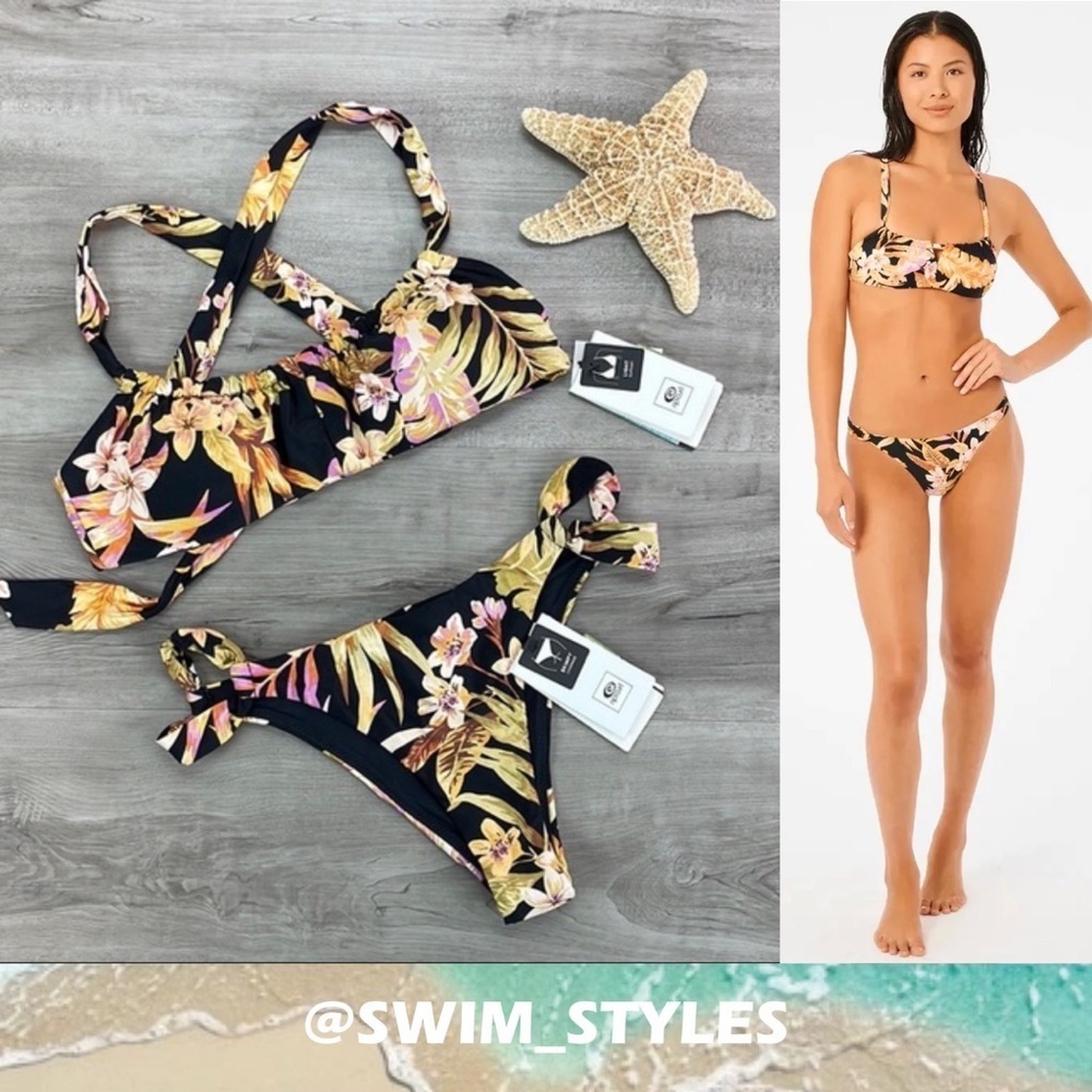 ☀️RIP CURL☀️ SUNDAY SWELL CROP SUNDAY SWELL SKIMPY PANT BIKINI SET